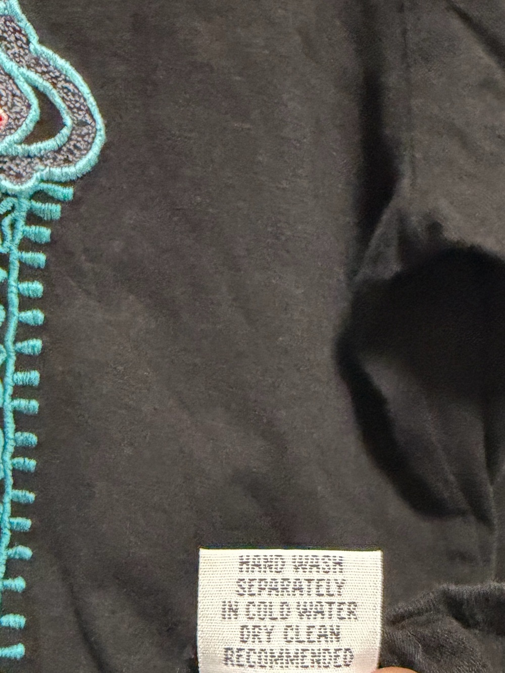 Scully Womens Black Floral Embroidered Studded Western Long Sleeve Size Small - Picture 5 of 6